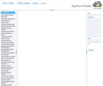 PYthonfiddle.com(Python Cloud IDE) Screenshot