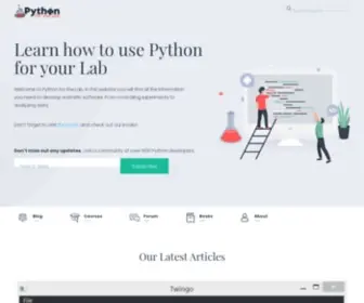 PYthonforthelab.com(Python for the LabLearn how to use Python for your Lab) Screenshot