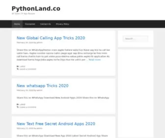 PYthonland.com(हर) Screenshot