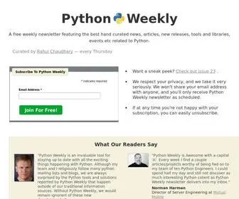 PYthonweekly.com(Python Weekly) Screenshot