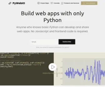 Pyweb.io(Build full stack web app with Python) Screenshot