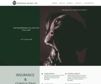 Pzinc.com(Partridge-Zschau Insurance) Screenshot