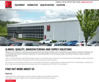 Q-Mass.co.uk(Q-Mass precision machining services) Screenshot