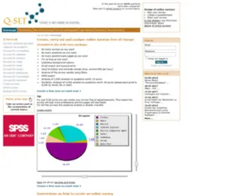 Q-Set.co.uk(Carry out and analyse online surveys free of charge) Screenshot