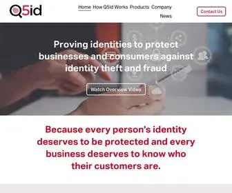 Q5ID.com(Proven Identity and Access Management Services) Screenshot