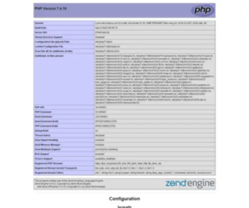 QA-Server.com(PHP 7.4.10) Screenshot