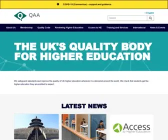 Qaa.ac.uk(The Quality Assurance Agency for Higher Education) Screenshot