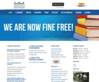 Qaclibrary.org(Queen Anne's County Library) Screenshot