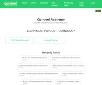 Qandeelacademy.com(Learning programming and technology) Screenshot