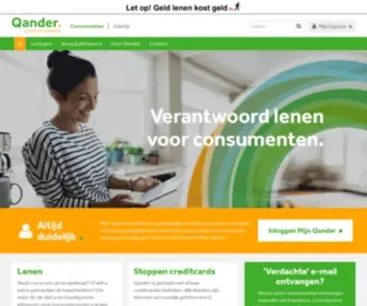 Qander.nl(Verantwoord lenen en betalen) Screenshot