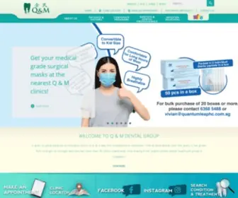 Qandm.com.sg(Q & M Dental Group) Screenshot