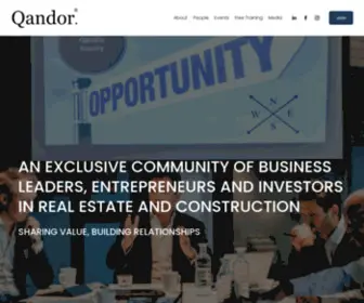 Qandor.org(Exclusive Club for Property Developers & Investors) Screenshot