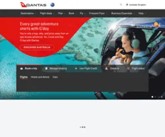 Qantas.com(Fly with Australia’s most popular airline) Screenshot