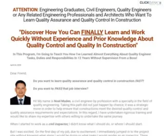 QaqCengineersacademy.com(It is a site that teaches about quality assurance and quality control in construction) Screenshot