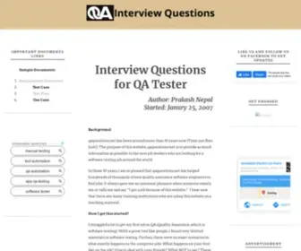 Qaquestions.net(Interview Questions for QA Tester) Screenshot