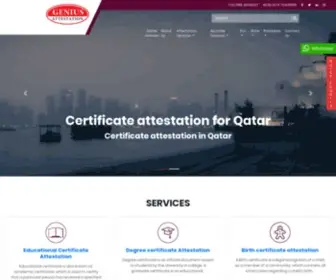 Qatarattestation.com(Certificate Attestation in Qatar services) Screenshot