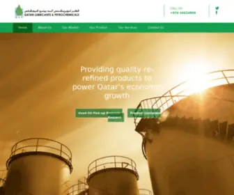 Qatarlube.com(Qatar Lubricants & Petrochemicals QLP) Screenshot