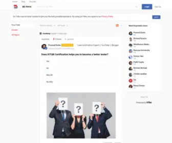 Qatribe.co(QA Tribe) Screenshot