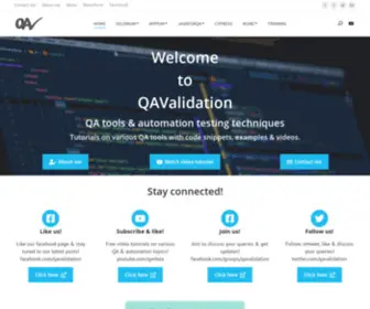 Qavalidation.com(Home) Screenshot