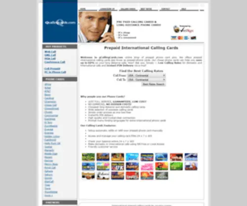 Qcallingcards.com(Calling Cards) Screenshot