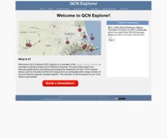 Qcnexplorer.org(The Earthquake Simulator) Screenshot