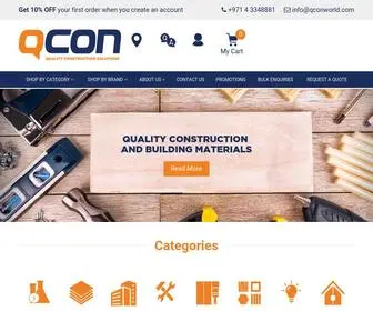 Qconinternational.com(Construction Building Material Suppliers in Dubai) Screenshot