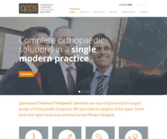 Qcos.net.au(Queensland Combined Orthopaedic Specialists) Screenshot