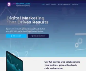 QCrtechnologies.com(QCR Technologies Inc) Screenshot