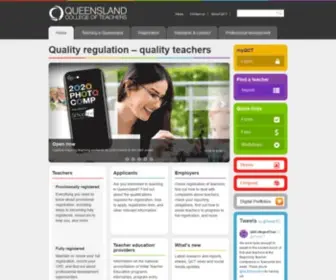 QCT.edu.au(The Queensland College of Teachers) Screenshot