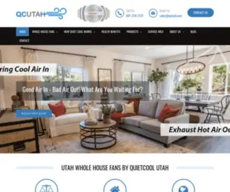 Qcutah.com(Utah Whole House Fans) Screenshot