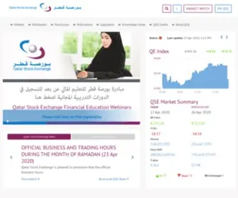 QE.com.qa(QSE) Screenshot