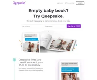 Qeepsake.com(Text Msg Baby Journal) Screenshot