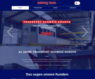 Qendrimi-Transport.ch(Das Transportunternehmen für Allgemein) Screenshot