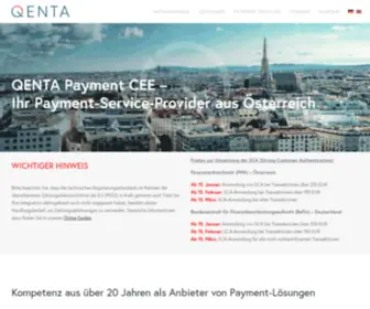 Qenta-Cee.at(Ihr Payment Service Provider aus Österreich) Screenshot