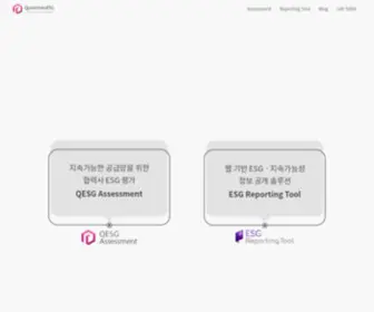 Qesg.co.kr(QuantifiedESG(QESG)) Screenshot