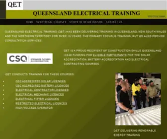 Qet.edu.au(Queensland Electrical Training) Screenshot