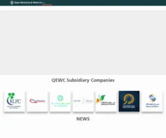 Qewc.com(Qatar Electricity & Water Co) Screenshot