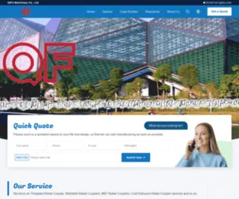 QF-Rebarcouplers.com(Quality Threaded Rebar Coupler & Grout Sleeve Couplers service provider from China) Screenshot