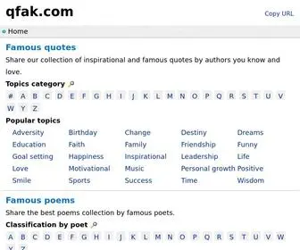 Qfak.com(Quotes, Poems, Q & A) Screenshot