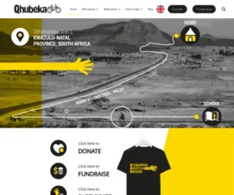 Qhubeka.org(Qhubeka donates bicycles through fundraising events) Screenshot