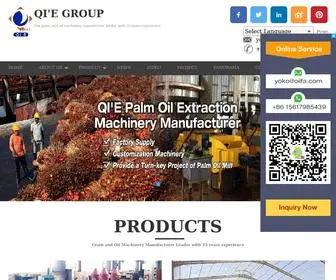 Qiepalm.com(Palm oil processing equipment/palm oil refinery plant/palm oil processing machine) Screenshot