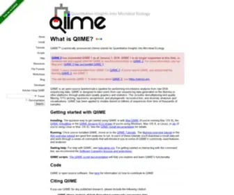 Qiime.org(QIIME has been succeeded by QIIME 2) Screenshot