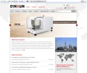 Qinsun-Lab.com(Textile Testing Instruments Manufacturer) Screenshot