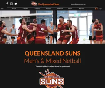 QLdsuns.com(QUEENSLAND SUNS  Men's & Mixed Netball Association) Screenshot