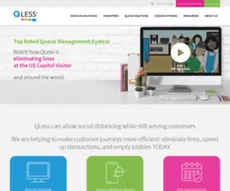 Qless.com(Queue Management Systems by QLess) Screenshot