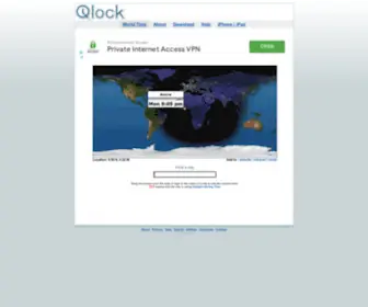 Qlock.com(World Clock) Screenshot