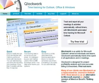 Qlockwork.com(Qlockwork automatic time tracking software for Outlook) Screenshot