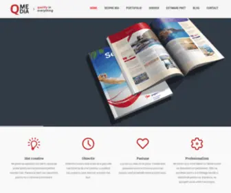 Qmedia.ro(Agentie de creatie grafica publicitara si web design Romania) Screenshot