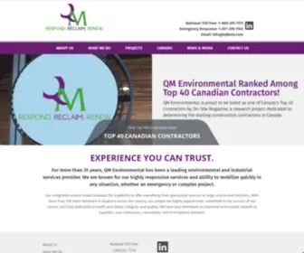 Qmenv.com(QM Environmental) Screenshot
