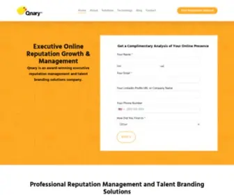 Qnary.com(Executive Reputation Management and Talent Branding Solutions) Screenshot